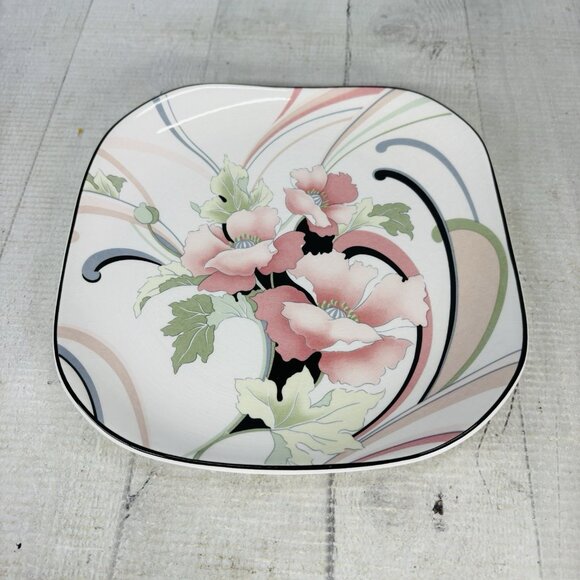 Sango Quadrille ANASTASIA  Andre Richard Floral Oriental Salad Plate Set 4 FLAW - Picture 2 of 16